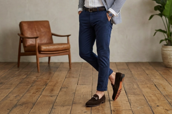 Model Dark Brown Suede Loafers