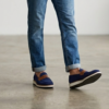 Navy Suede Loafers