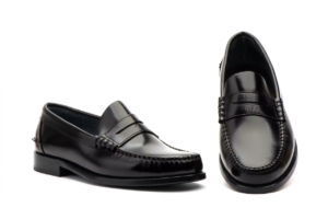 Men’s Black Leather Loafers Crafted in Spain