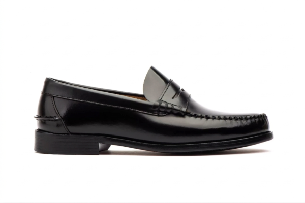 mens-black-leather-loafers-side Black Leather Loafers