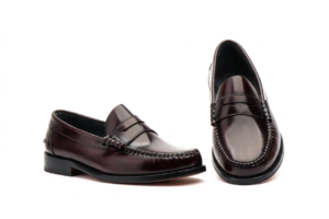 Men’s Bordeaux Leather Loafers Crafted in Spain