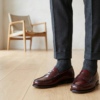 mens-bordeaux-leather-loafers-model Bordeaux Leather Loafers