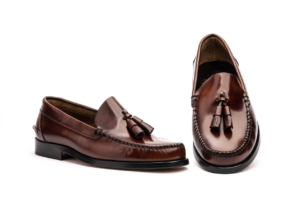 Men’s Brown Leather Tassel Loafers Crafted in Spain