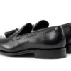 Black Leather Tassel Loafers