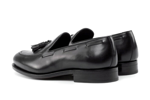 Black Leather Tassel Loafers
