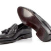 Black Leather Tassel Loafers