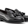 Black Leather Tassel Loafers