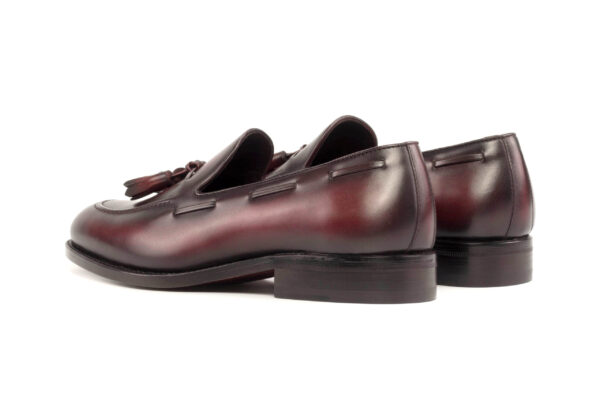 Burgundy Leather Tassel Loafers