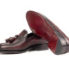 Burgundy Leather Tassel Loafers