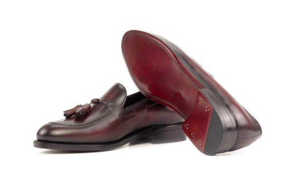 Burgundy Leather Tassel Loafers