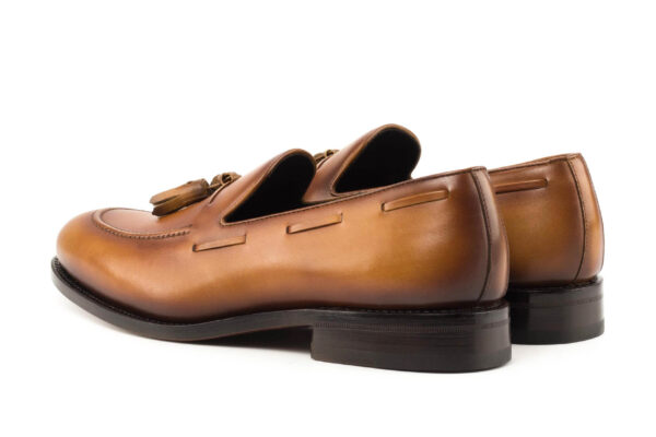 Cognac Leather Tassel Loafers