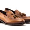 Cognac Leather Tassel Loafers