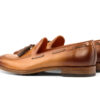 Cognac Leather Tassel Loafers