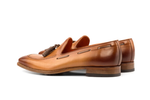 Cognac Leather Tassel Loafers