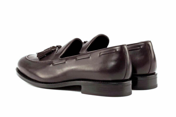 Dark Brown Leather Tassel Loafers