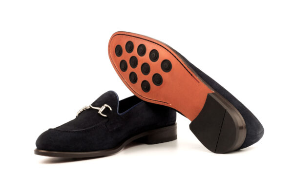 Dark Navy Suede Loafers