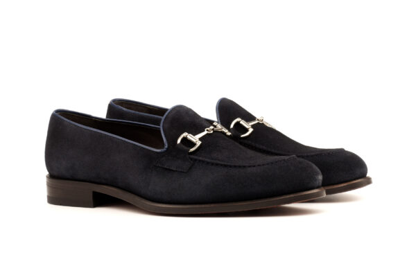 Dark Navy Suede Loafers