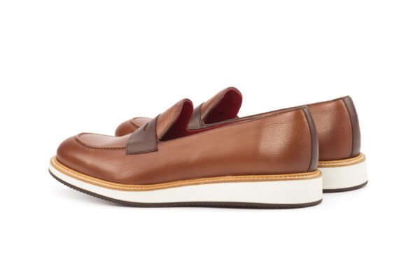 Medium Brown Leather Loafers