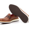 Medium Brown Leather Loafers