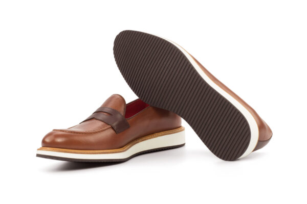 Medium Brown Leather Loafers