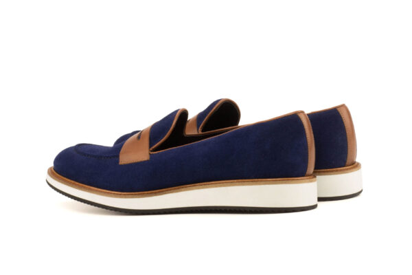 Navy Suede Loafers