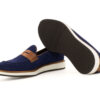 Navy Suede Loafers