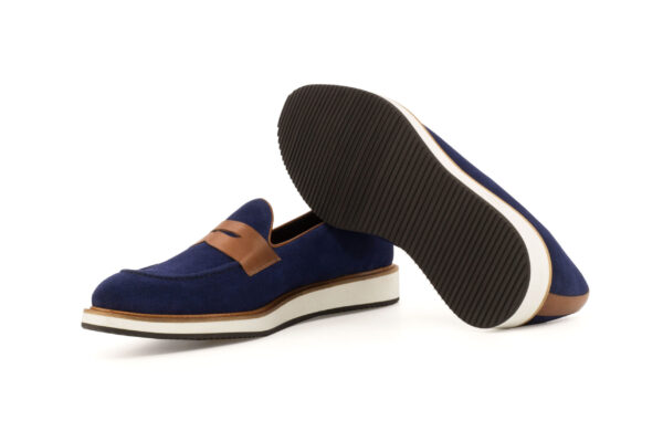 Navy Suede Loafers