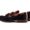 Navy Suede Tassel Loafers