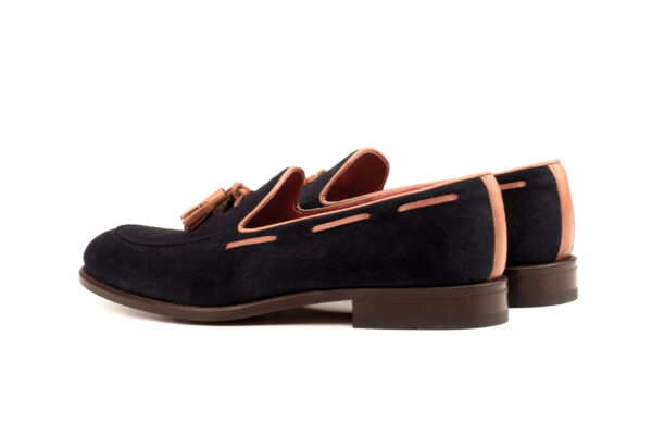 Navy Suede Tassel Loafers
