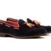 Navy Suede Tassel Loafers