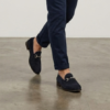 Dark Navy Suede Loafers