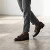 Dark Brown Leather Tassel Loafers