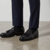Black Leather Tassel Loafers