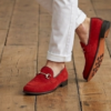Red Suede Loafers