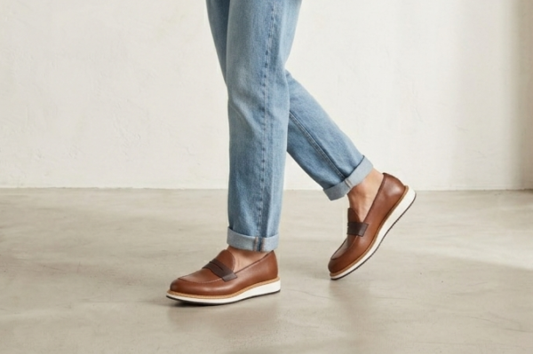 Medium Brown Leather Loafers
